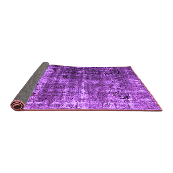 Sideview of Abstract Purple Contemporary Rug, con780pur