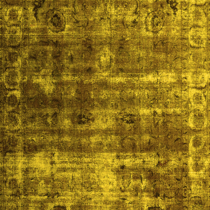 Machine Washable Abstract Yellow Contemporary Rug, wshcon780yw