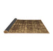 Sideview of Abstract Brown Contemporary Rug, con780brn