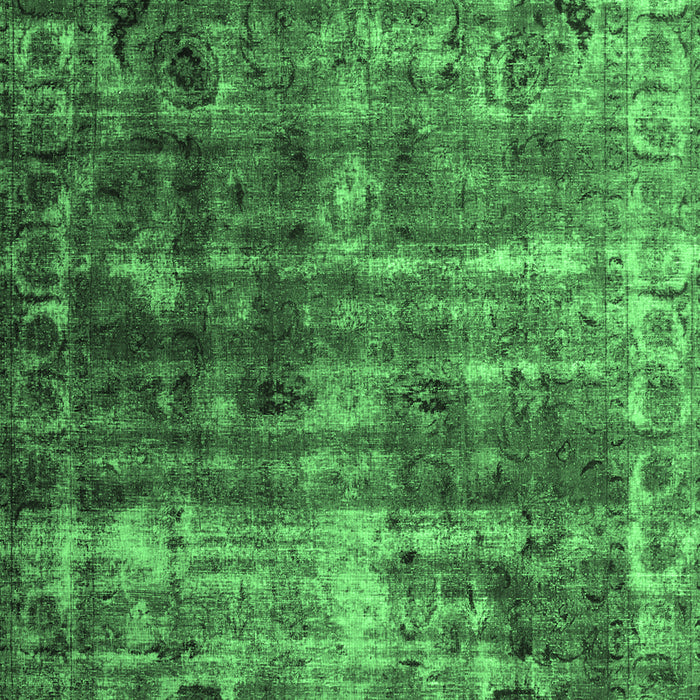 Machine Washable Abstract Emerald Green Contemporary Area Rugs, wshcon780emgrn