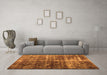 Machine Washable Abstract Orange Contemporary Area Rugs in a Living Room, wshcon780org