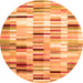 Square Southwestern Orange Country Rug, con781org