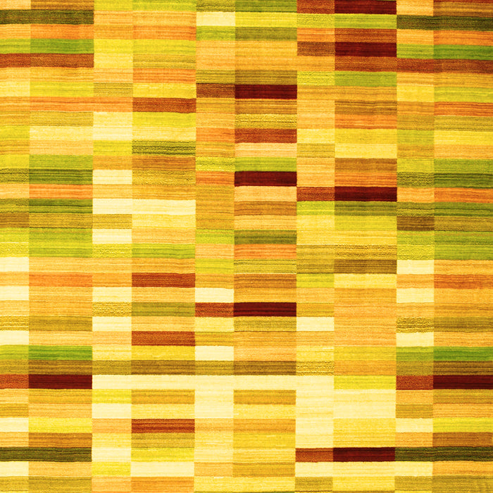 Machine Washable Southwestern Yellow Country Rug, wshcon781yw