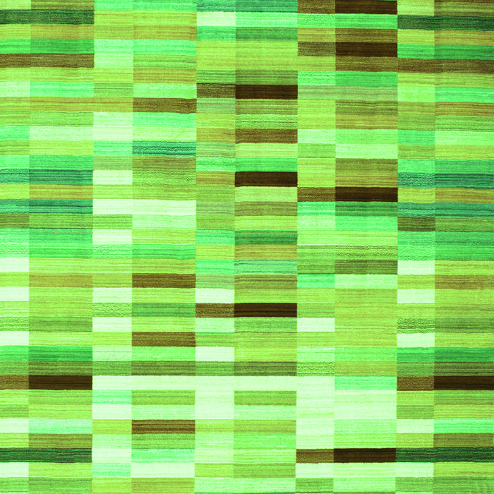 Serging Thickness of Machine Washable Southwestern Green Country Area Rugs, wshcon781grn