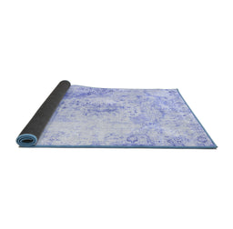 Sideview of Abstract Blue Contemporary Rug, con782blu