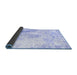 Sideview of Abstract Blue Contemporary Rug, con782blu