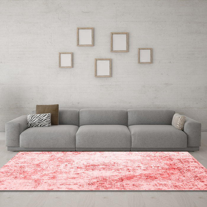 Contemporary Red Washable Rugs