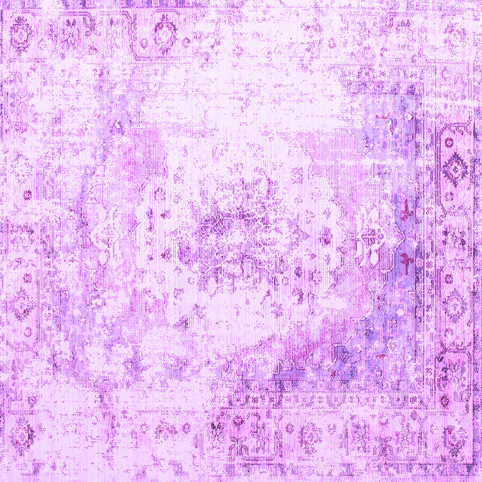 Square Machine Washable Abstract Purple Contemporary Area Rugs, wshcon782pur