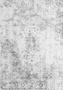 Abstract Gray Contemporary Rug, con782gry