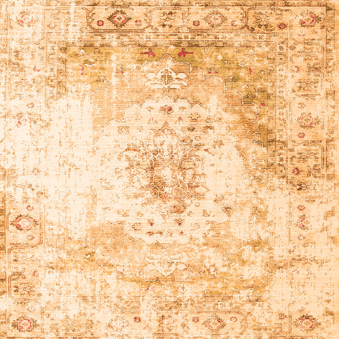 Serging Thickness of Abstract Orange Contemporary Rug, con782org