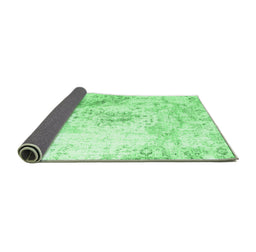 Sideview of Abstract Emerald Green Contemporary Rug, con782emgrn