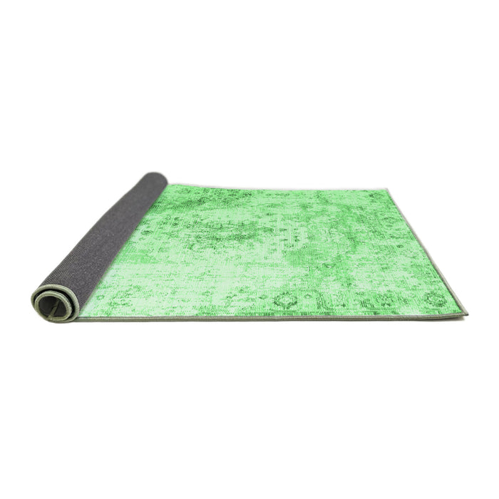 Sideview of Abstract Emerald Green Contemporary Rug, con782emgrn