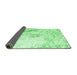 Sideview of Abstract Emerald Green Contemporary Rug, con782emgrn