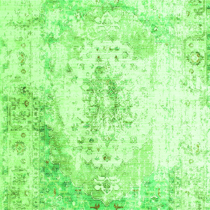 Serging Thickness of Machine Washable Abstract Green Contemporary Area Rugs, wshcon782grn