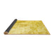 Sideview of Abstract Yellow Contemporary Rug, con782yw