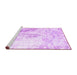 Sideview of Machine Washable Abstract Purple Contemporary Area Rugs, wshcon782pur