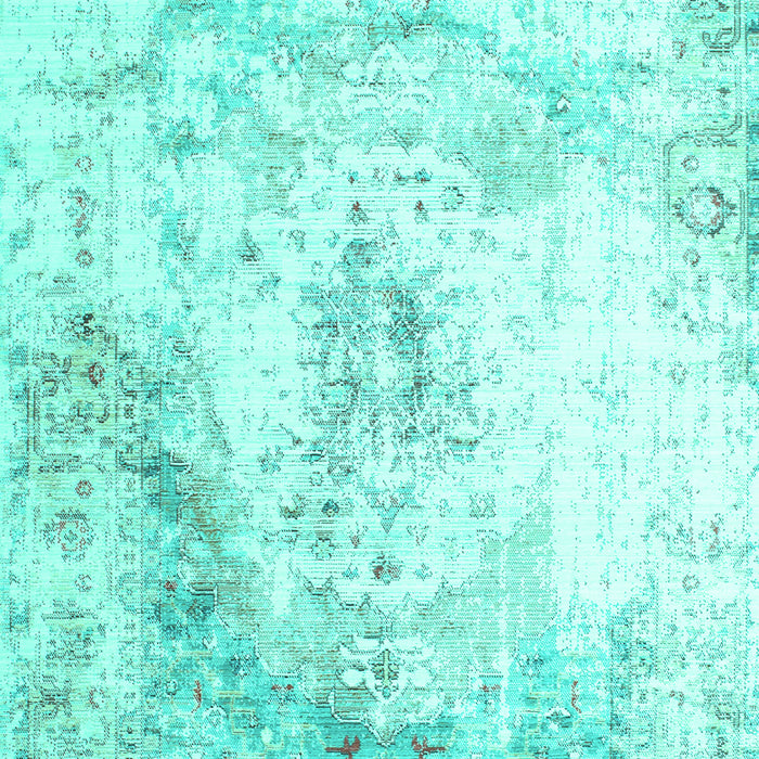 Abstract Turquoise Contemporary Rug, con782turq