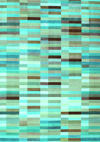 Abstract Turquoise Contemporary Rug, con783turq