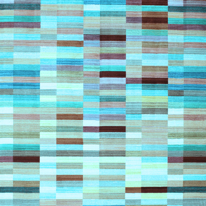 Abstract Light Blue Contemporary Rug, con783lblu