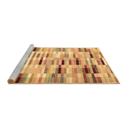 Sideview of Machine Washable Abstract Brown Contemporary Rug, wshcon783brn