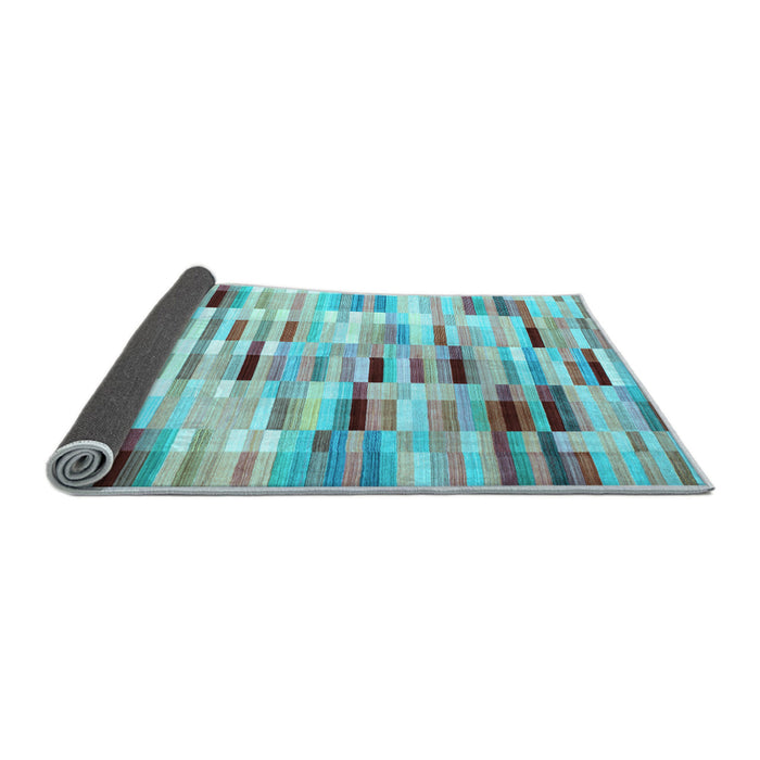 Sideview of Abstract Light Blue Contemporary Rug, con783lblu