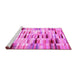 Sideview of Machine Washable Abstract Pink Contemporary Rug, wshcon783pnk