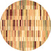 Round Machine Washable Abstract Brown Contemporary Rug, wshcon783brn