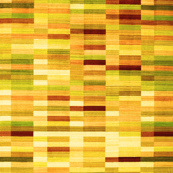 Abstract Yellow Contemporary Rug, con783yw