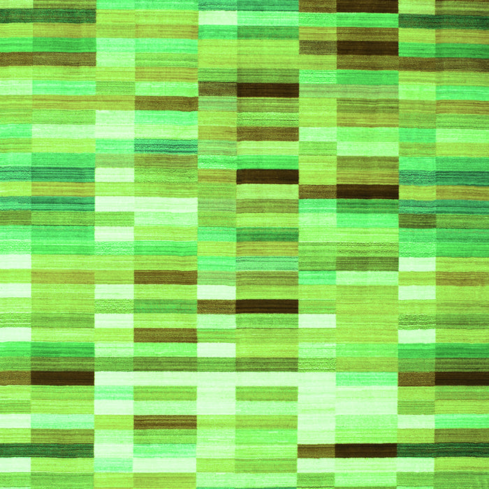 Serging Thickness of Machine Washable Abstract Green Contemporary Area Rugs, wshcon783grn