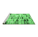 Sideview of Machine Washable Abstract Emerald Green Contemporary Area Rugs, wshcon783emgrn