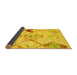 Sideview of Abstract Yellow Contemporary Rug, con784yw