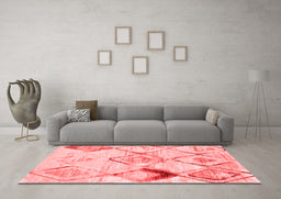 Contemporary Red Washable Rugs