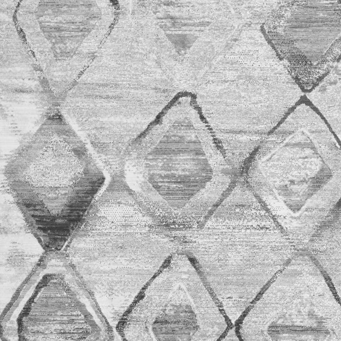 Serging Thickness of Machine Washable Abstract Gray Contemporary Rug, wshcon784gry