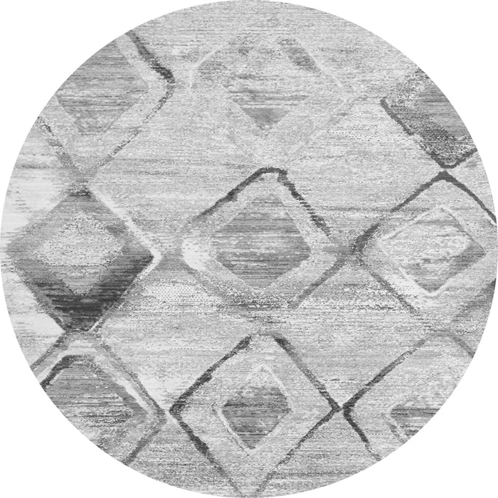 Square Abstract Gray Contemporary Rug, con784gry