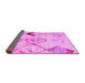 Sideview of Abstract Pink Contemporary Rug, con784pnk