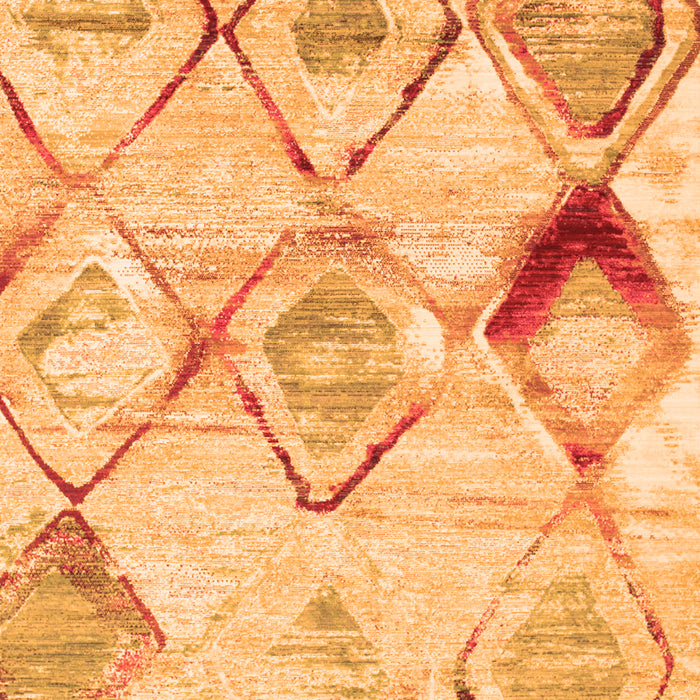 Serging Thickness of Machine Washable Abstract Orange Contemporary Area Rugs, wshcon784org