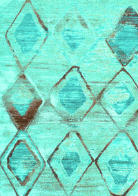 Abstract Turquoise Contemporary Rug, con784turq