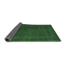 Sideview of Abstract Emerald Green Contemporary Rug, con785emgrn