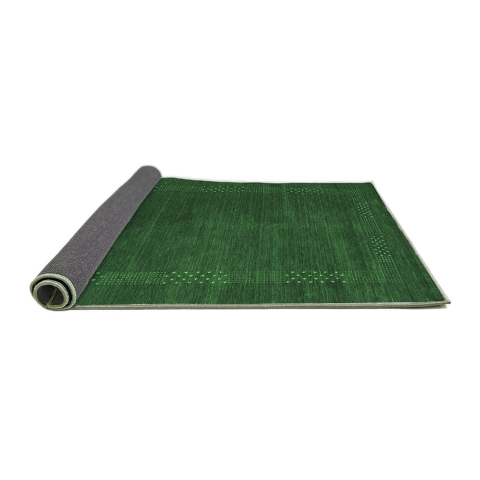 Sideview of Abstract Emerald Green Contemporary Rug, con785emgrn