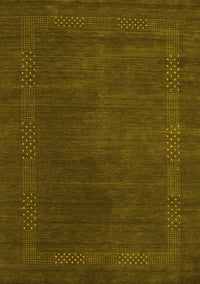 Abstract Yellow Contemporary Rug, con785yw