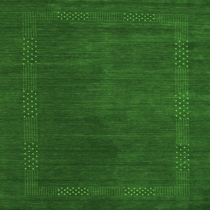 Serging Thickness of Abstract Green Contemporary Rug, con785grn