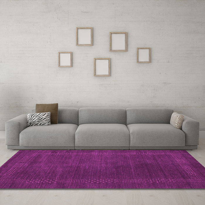 Machine Washable Abstract Pink Contemporary Rug in a Living Room, wshcon785pnk