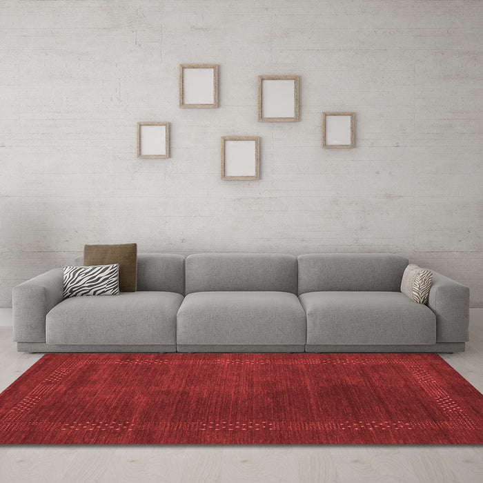 Contemporary Red Washable Rugs
