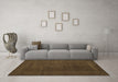 Machine Washable Abstract Brown Contemporary Rug in a Living Room,, wshcon785brn