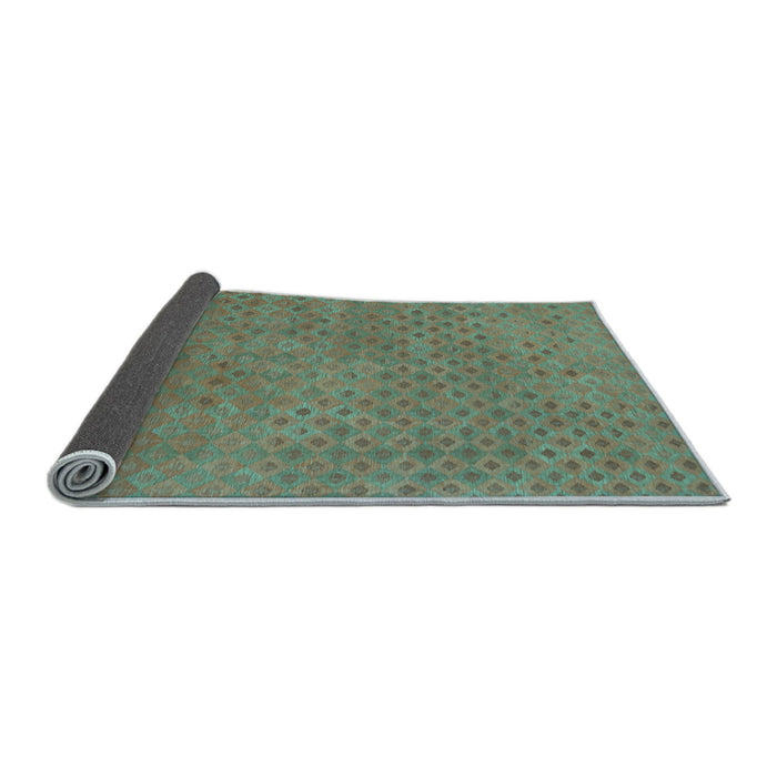 Sideview of Abstract Light Blue Contemporary Rug, con786lblu