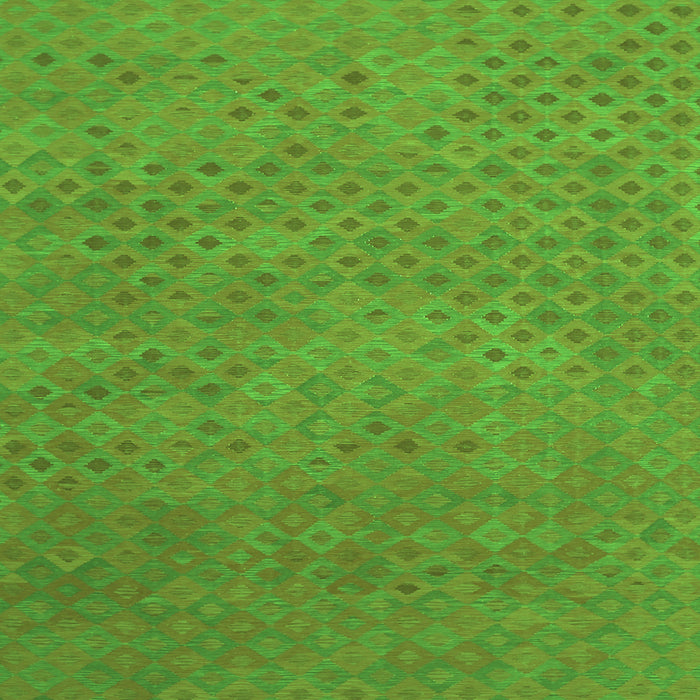 Round Machine Washable Abstract Green Contemporary Area Rugs, wshcon786grn