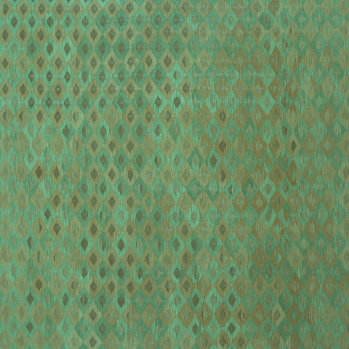Square Abstract Turquoise Contemporary Rug, con786turq