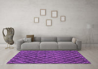 Machine Washable Abstract Purple Contemporary Rug, wshcon787pur