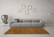 Machine Washable Abstract Orange Contemporary Area Rugs in a Living Room, wshcon787org