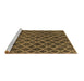 Sideview of Machine Washable Abstract Brown Contemporary Rug, wshcon787brn